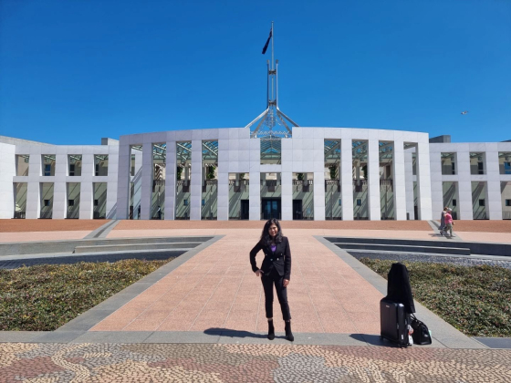 Veena at Parliament House Canberra