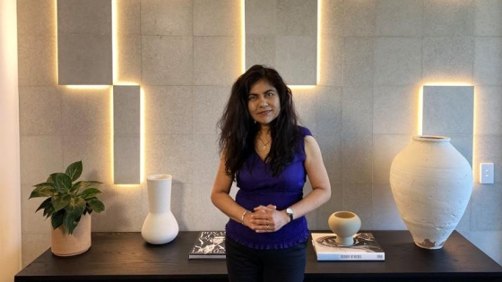 Veena at Pavillions feature wall