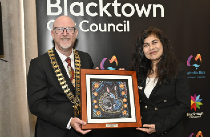 Veena Blacktown Australia Day visit (Blacktown City Council)